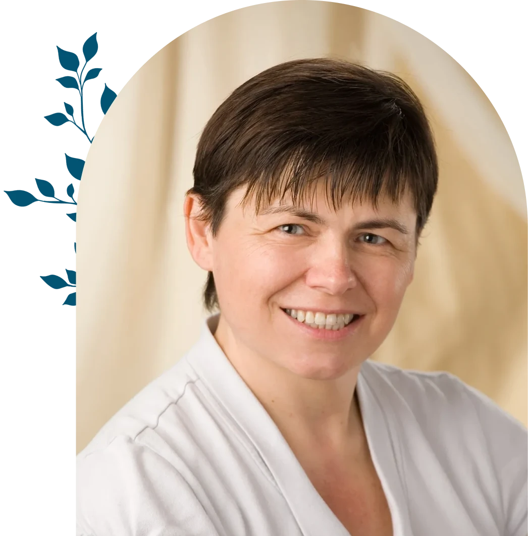 Portrait of woman in white shirt